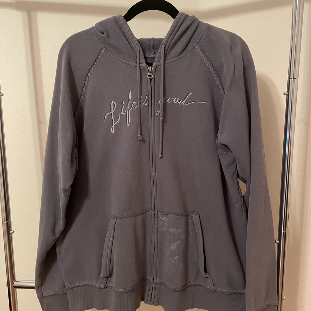 Life Is Good Gray Hoodie